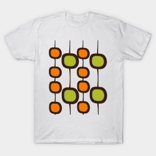 Atomic Age Inspired Art in Green and Orange T-Shirt